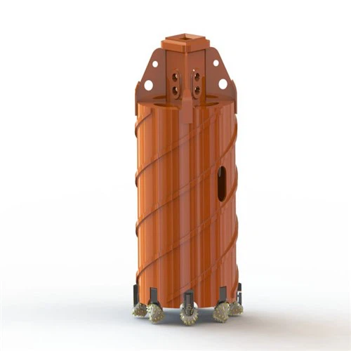 Hardrock kernvat met rolbit